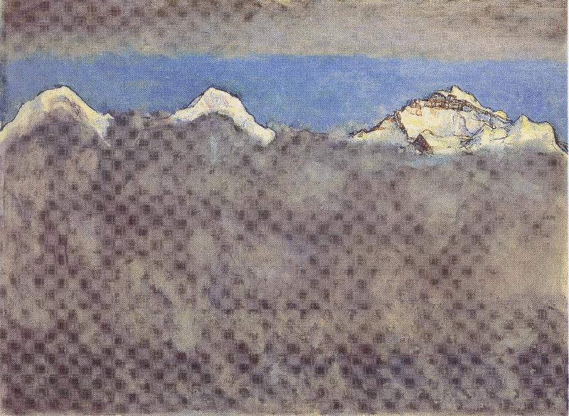 Ferdinand Hodler Eiger Monch und Jungfrau uber dem Nebelmeer France oil painting art